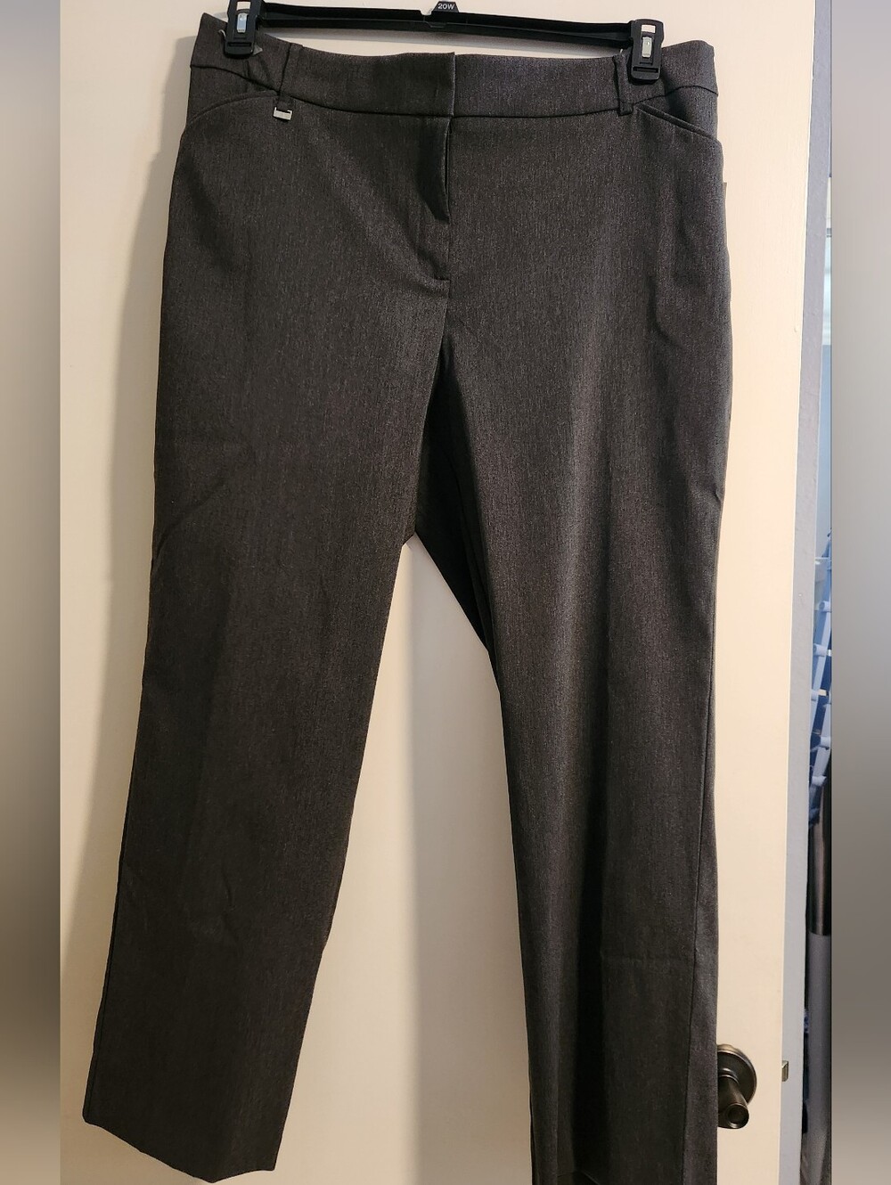 Women's Charcoal Dress Pants - Classic Straight Fit